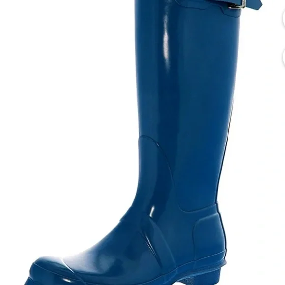 Hunter Shoes Hunter Blue Winter Rain Boots Sleek Design Poshmark